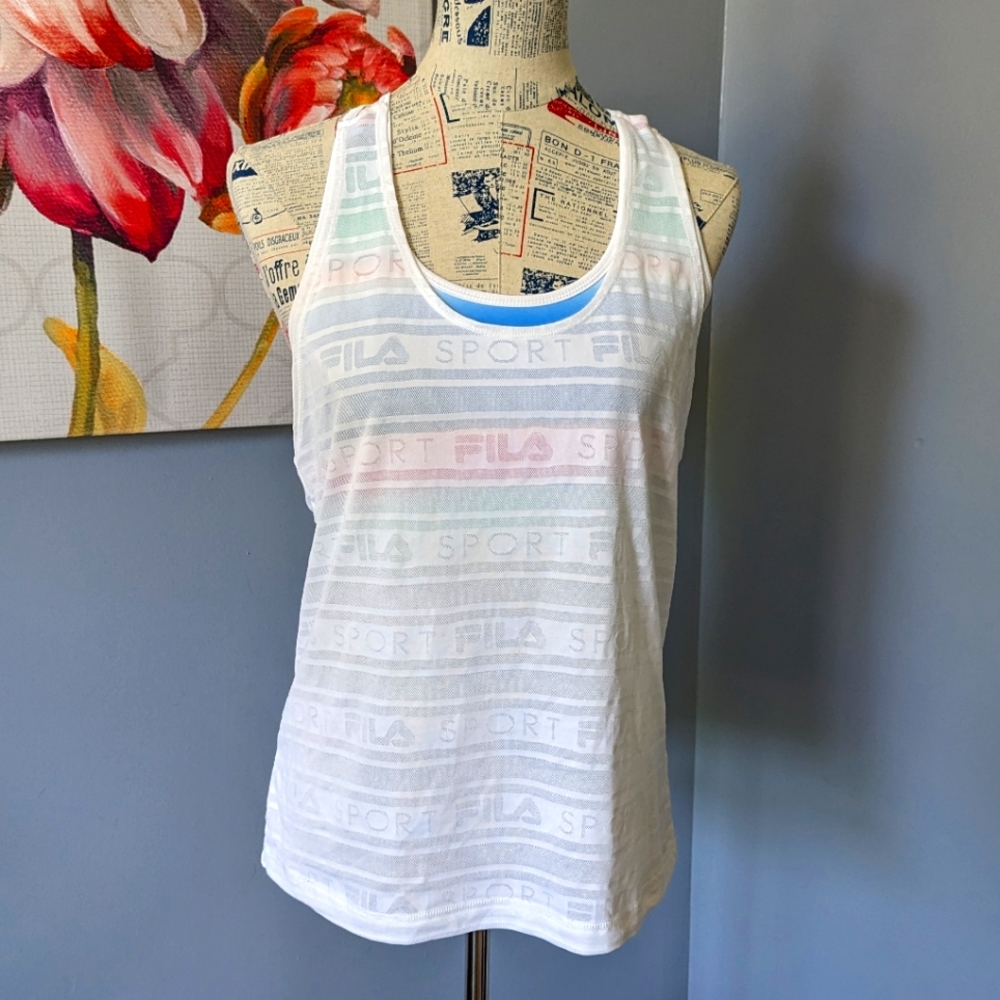 FILA Sport tank + sports bra attached